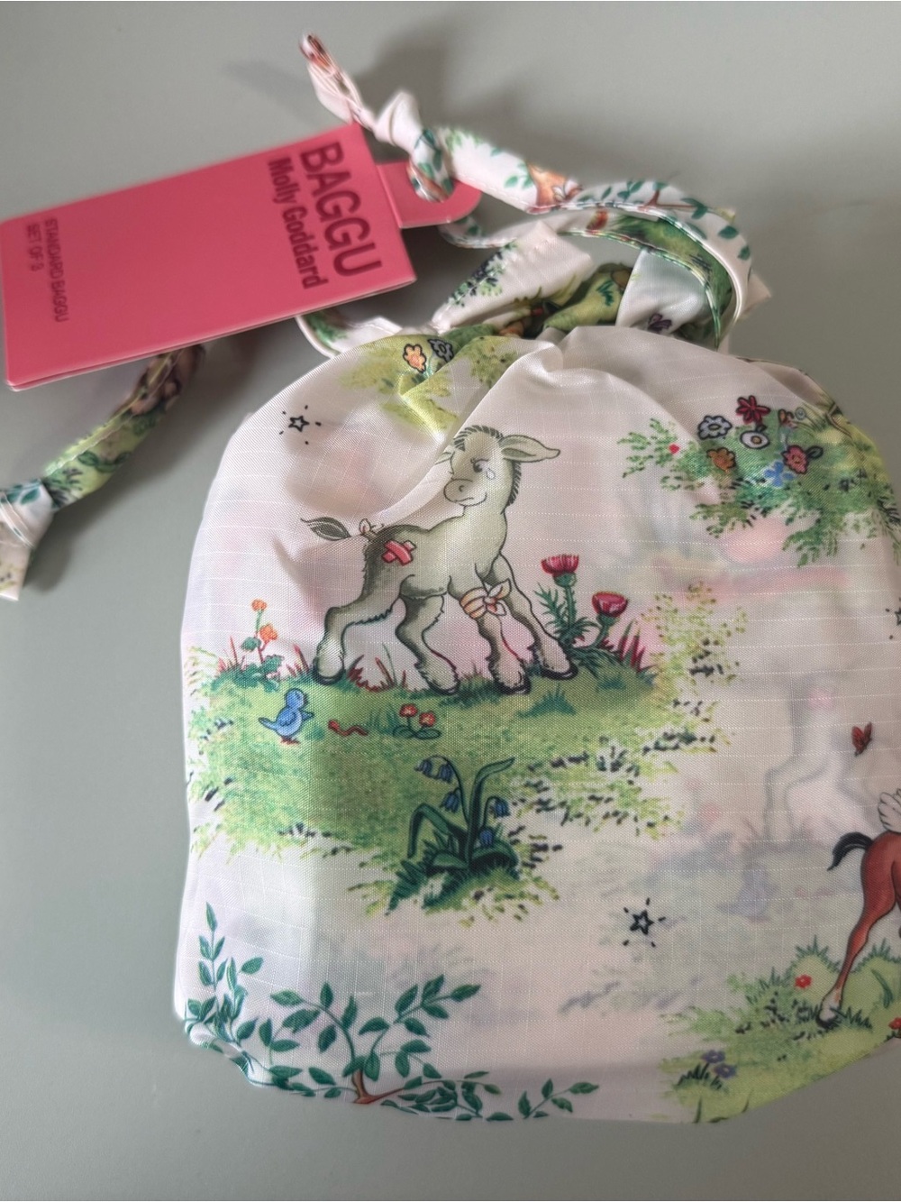 BAGGU x Molly Goddard set of 3 standard reusable bags, pouch included NWT - Picture 2 of 2